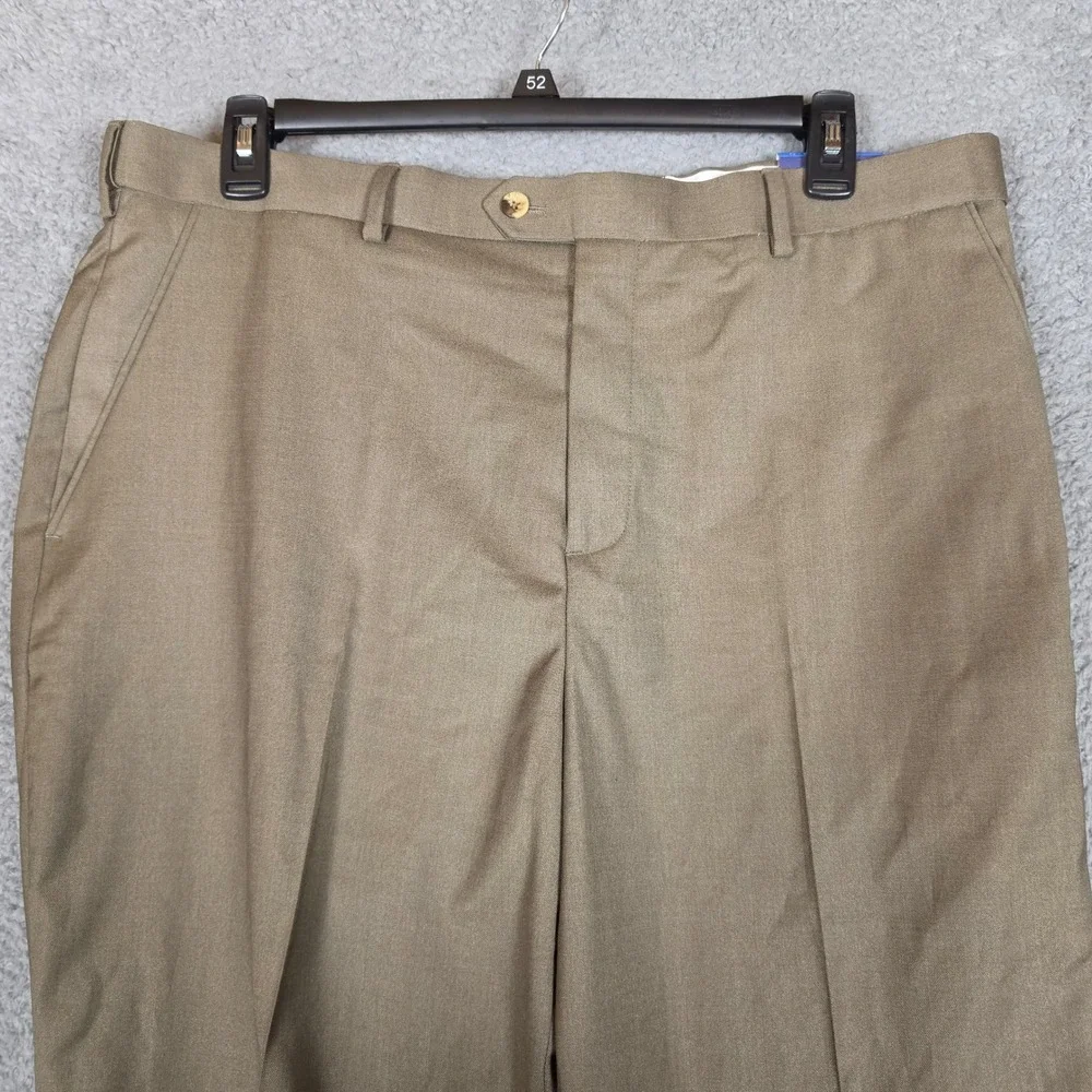 Croft Barrow Dress Pants Mens 40x32 Brown New Classic‎ Fit True Comfort NEW